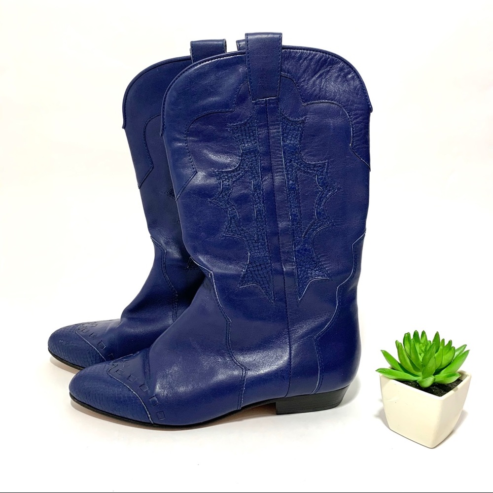 Corsina vintage 80s Flat western style boots